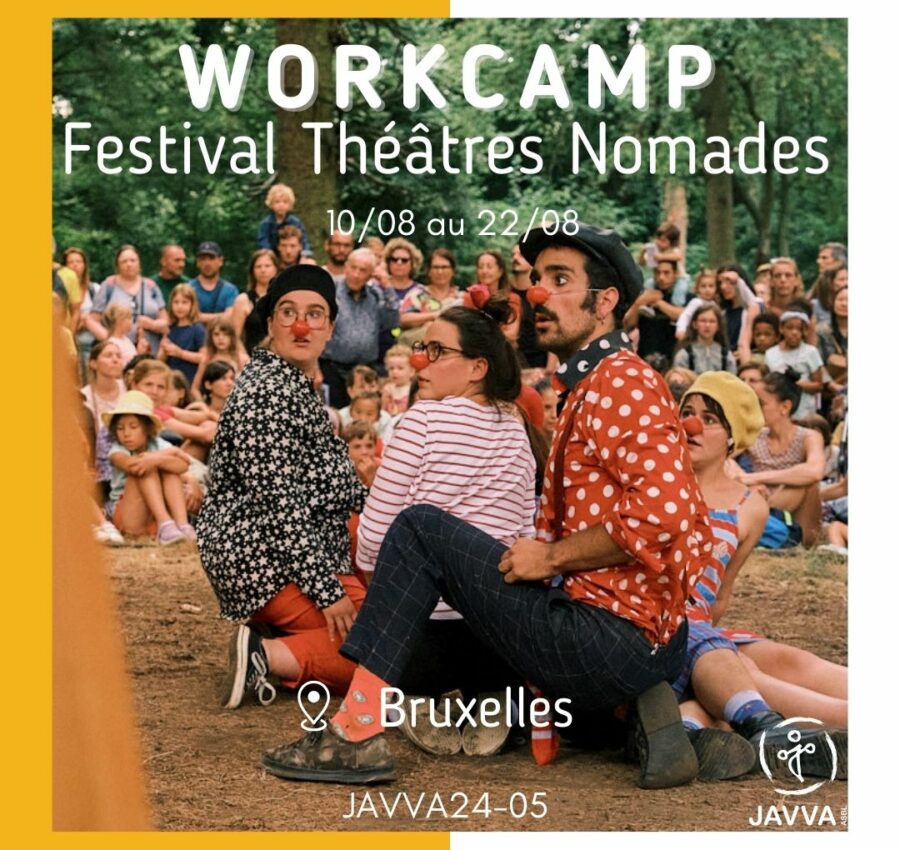 Quelques places encore disponible pour le camp « Festival Théâtres Nomades » (10 au 22 août 2024 au Bois de la Cambre) !